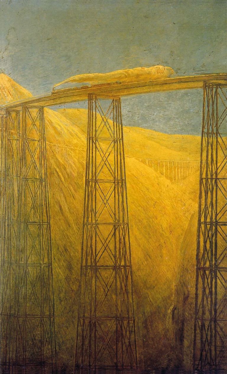 Gaetano Previati, Ferrovia del Pacifico, 1914 16, Camera di Commercio Metropolitana di Milano Brianza Lodi