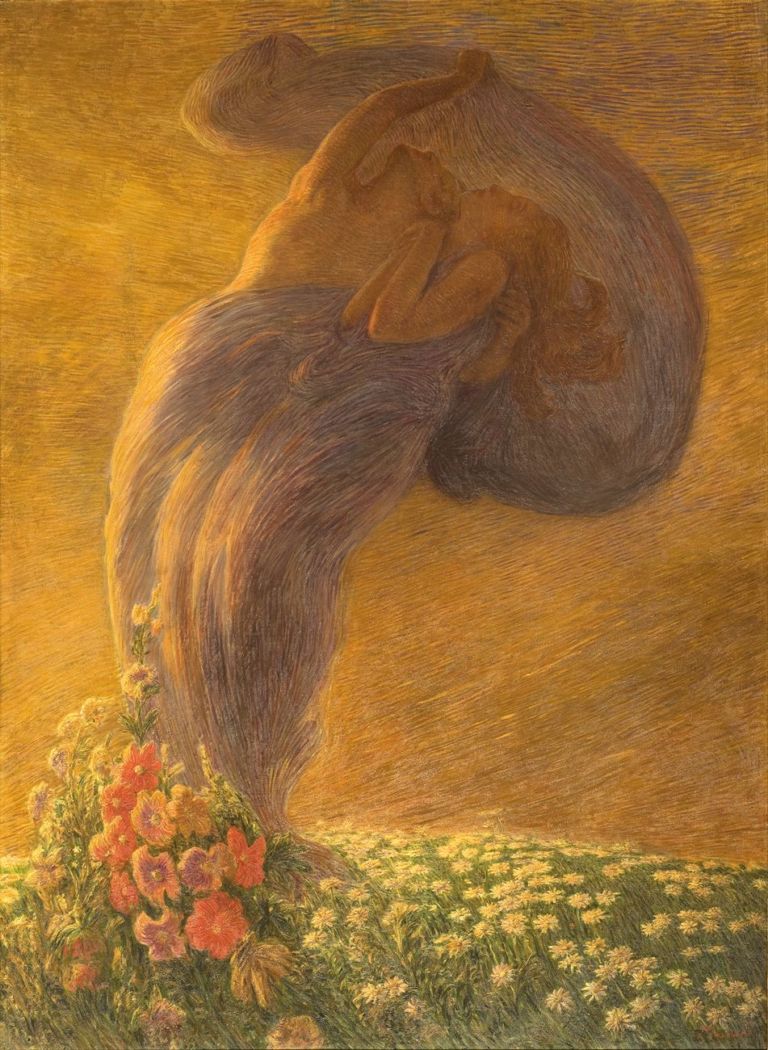 Gaetano Previati, Il sogno, 1912, olio su tela, collezione privata