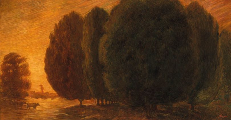 Gaetano Previati, Paesaggio, 1910 12 ca., olio su tela, Ferrara, Museo dell’Ottocento