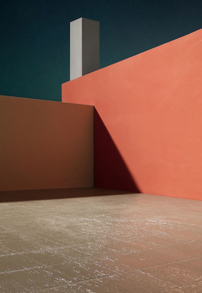 James Casebere, Courtyard with Orange Wall, 2017
