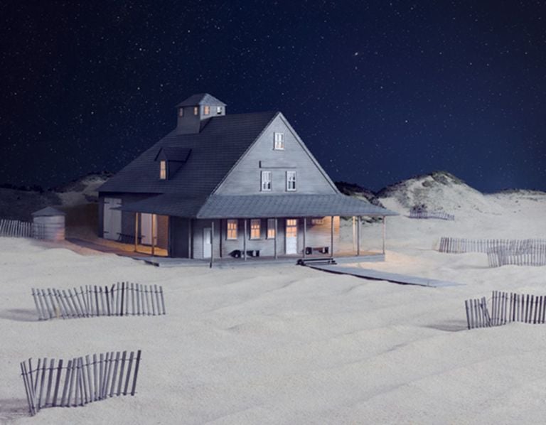 James Casebere, Party at Caffey's Inlet Lifesaving Station, 2013