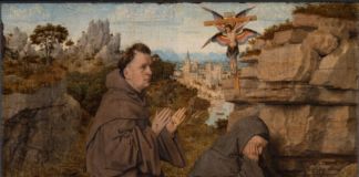 Jan van Eyck, San Francesco d'Assisi riceve le stigmate, 1432. Galleria Sabauda, Torino