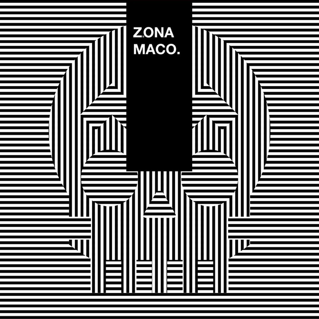 La grafica optical della fiera ZONAMACO a Città del Messico
