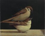 Liu Ye, Bird on Bird , 2011, acrilico su tela, 22 x 28 cm. Wang Bing Collection, Beijing. Courtesy Fondazione Prada