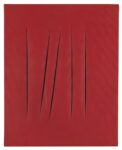 Lucio Fontana, Concetto spaziale. Attese, 1967, idropittura su tela, 81 x 65 cm. Collezione privata. Courtesy Galleria Mucciaccia