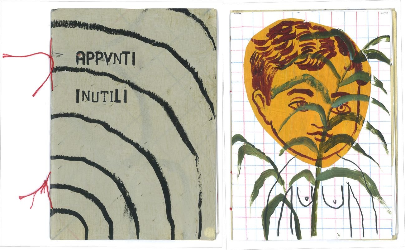 Matteo Giuntini, Appunti Inutili, 2019. Tecnica mista e collage su carta. Courtesy l’artista