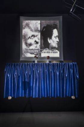 Omaggio a Chiara Fumai. Exhibition view at Teatro Margherita, Bari 2020. Photo Cosmo Laera