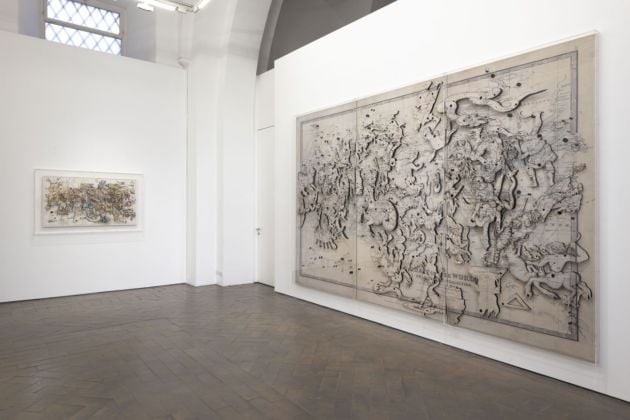 Pietro Ruffo. Maremoto. Exhibition view at Galleria Lorcan O'Neill, Roma 2020
