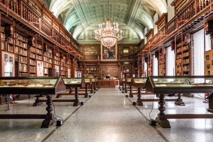 Sala Maria Teresa della Biblioteca Nazionale Braidense. Photo Alessandro Radice