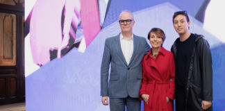 Apre Fundaciòn Sandretto Re Rebaudengo a Madrid - nella foto: Hans Ulrich Obrist, Patrizia Sandretto Re Rebaudengo e Ian Cheng