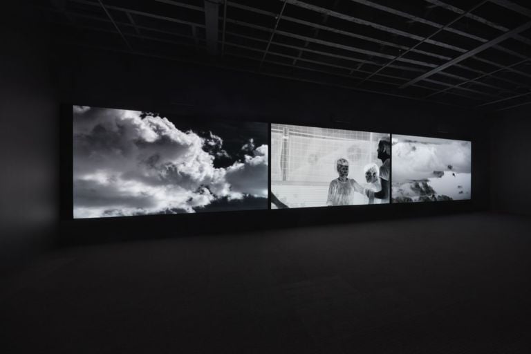 The Red Bean Grows in the South. Exhibition view at Faurschou New York, 2019. Richard Mosse, Incoming, 2014 17. Photo Tom Powel Imaging © Faurschou Foundation