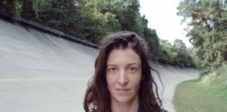 Violette Maillard, Autoritratto su Parabolica, Circuito di Monza, 2019. Courtesy l'artista