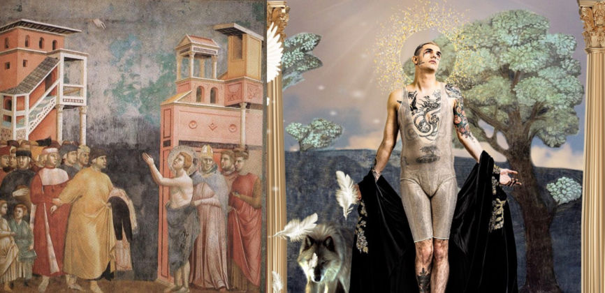 Achille Lauro e le scene di San Francesco nella Basilica Maggiore di Assisi