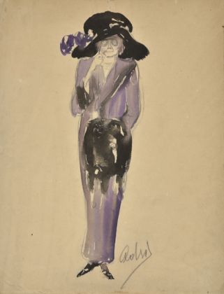 Adriana Bisi Fabbri, La Signora Marchesa, 1911 ca., china acquerellata su carta, 32,5 x 25 cm. Collezione G.M.C. Photo Manusardi