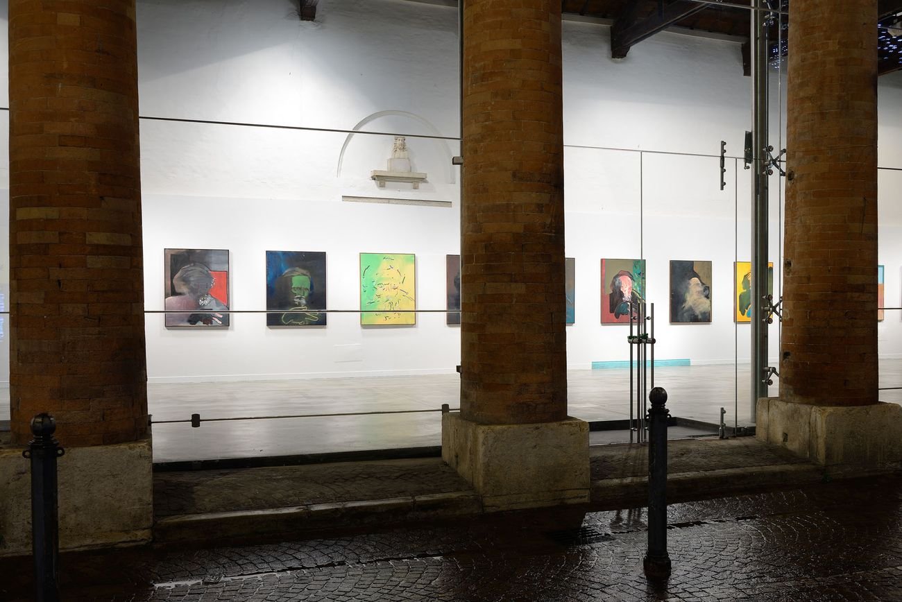 Gianni Politi, Benvenuto (anima del pittore giovane), 2019. Installation view at Centro Arti Visive Pescheria, Pesaro 2019. Photo credit Michele Alberto Sereni