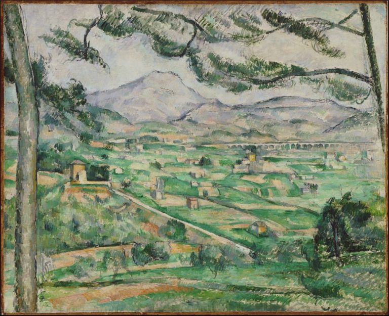 Paul Cézanne, La Montagne Sainte Victoire au grand pin et la Bastide Vieille I, 1886 87. Courtesy Société Paul Cézanne