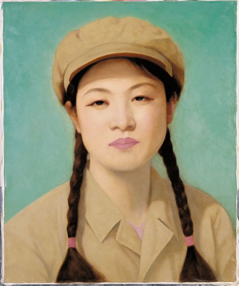 Qi Zhilong, Untitled (portrait of a girl, green), 1998. Courtesy Sigg Collection