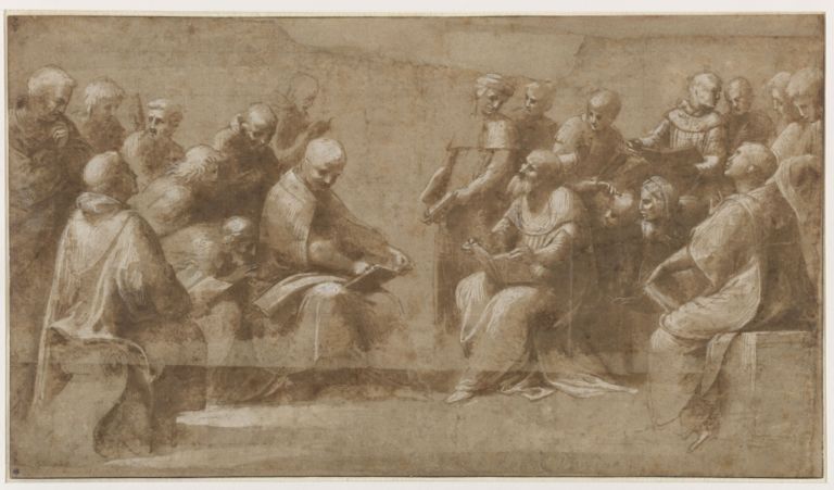 Raffaello Sanzio, Etude pour la Dispute du Saint Sacrement ©RMN Grand Palais Domaine de Chantilly Thierry Ollivier