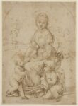 Raffaello Sanzio, La Vierge assise avec l’Enfant et le petit saint Jean, dans un paysage ©RMN Grand Palais Domaine de Chantilly Thierry Ollivier