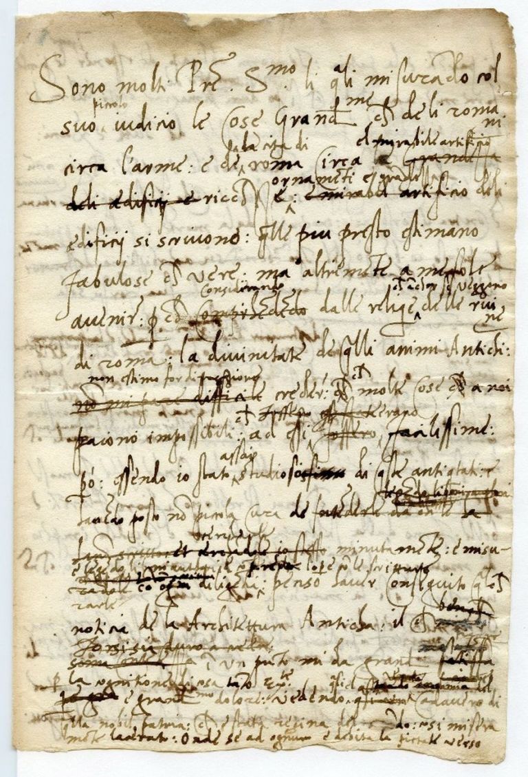 Baldassarre Castiglione, Lettera a Leone X, 1519, inchiostro su carta. Mantova, Archivio di Stato. Photo Archivio di Stato, Mantova - Per concessione del Ministero per i Beni e le Attività Culturali e del Turismo