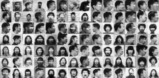 Trevor Paglen, Detail view of They Took the Faces from the Accused and the Dead... (SD18), 2019 © Trevor Paglen, Courtesy of the Artist and Altman Siegel, San Francisco