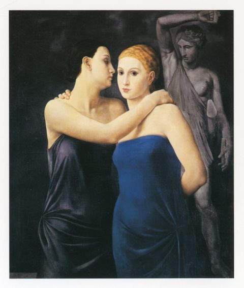 Ubaldo Oppi, Le amiche, 1924 Collezione privata Mostra Vicenza, Ritratto di Donna