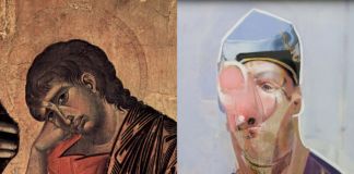 A sinistra, Cimabue; a destra, Pietro Roccasalva