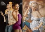 A sinistra, Patrizio Di Massimo; a destra, John Currin