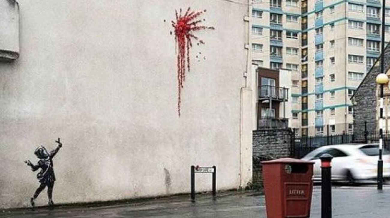 Banksy, San Valentino, Marsh Lane, Bristol, 2020