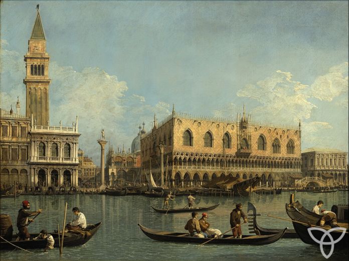Canaletto, Veduta del bacino di San Marco dalla Punta della Dogana, 1740 1745, Pinacoteca di Brera, Milano © Haltadefinizione Image Bank Pinacoteca di Brera