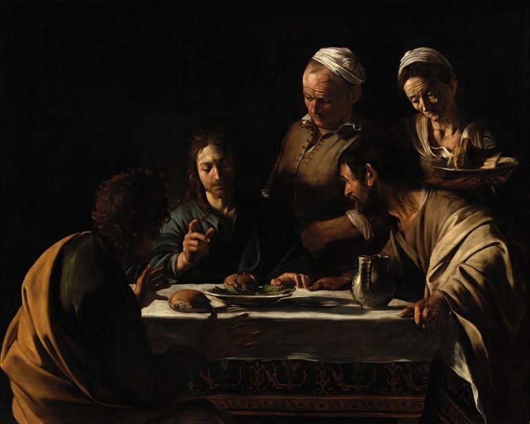 Caravaggio, Cena in Emmaus, 1605, Pinacoteca di Brera, Milano © Haltadefinizione Image Bank © Pinacoteca di Brera