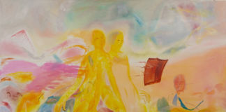 Francesca Banchelli Event 2020, olio e acrilico su cotone, 180 x 150 cm