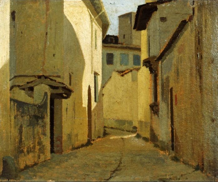 Giuseppe Abbati, Veduta di una strada di campagna, 1860-62 ca. Galleria d’Arte Moderna, Palazzo Pitti, Firenze