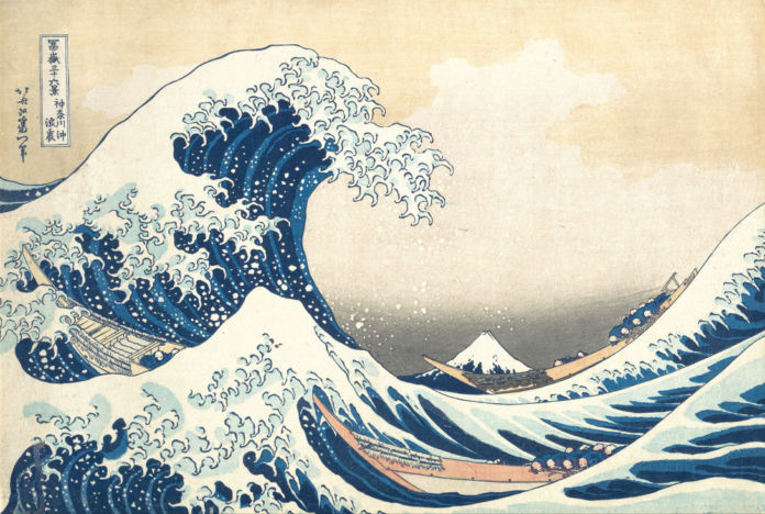 Katsushika Hokusai, Under the Wave off Kanagawa (Kanagawa oki nami ura), also known as The Great Wave, ca. 1830–32. The Metropolitan Museum of Art, New York, H. O. Havemeyer Collection