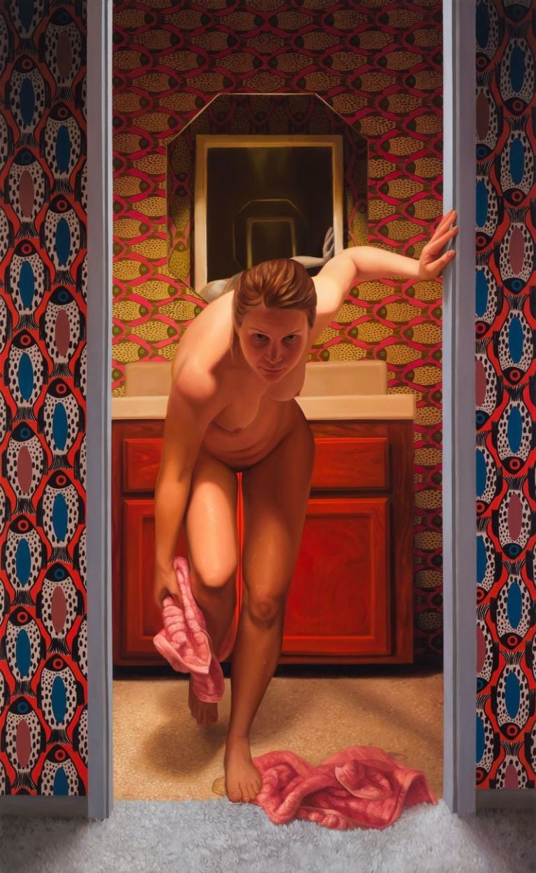 Laura Krifka, Woman Drying Herself, olio su tela, 2019