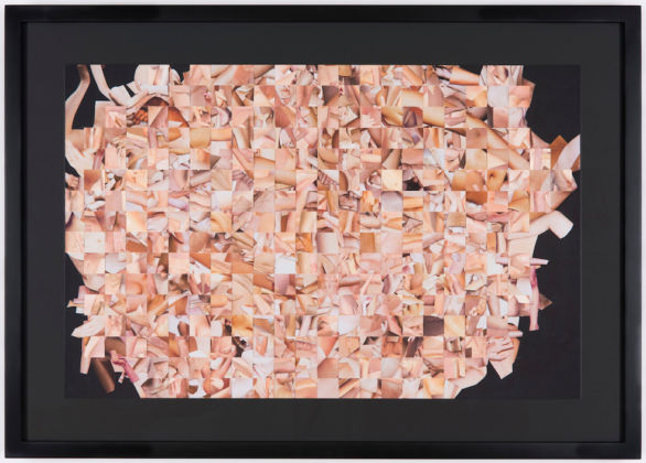 Monica Bonvicini, Legscutout #3, 2014, collage, cut out paper, pigment print on Hahnemühle Photo Rag, 61 x 90 cm. Courtesy l'artista