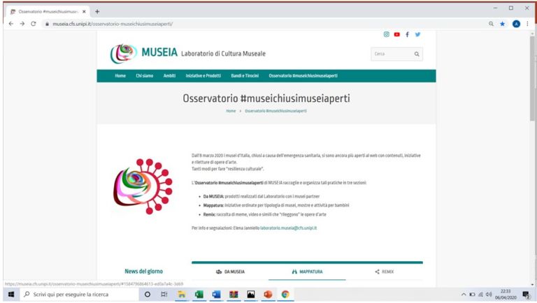 Musei online. Nasce l’Osservatorio dell’Università di Pisa che mappa iniziative culturali virtuali