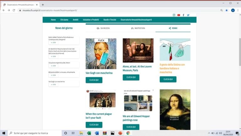 Musei online. Nasce l’Osservatorio dell’Università di Pisa che mappa iniziative culturali virtuali