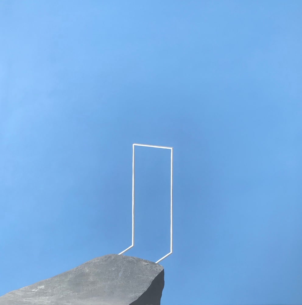 Pierpaolo Curti, Gate 6, 50x50 cm, tecnica mista su mdf, 2019