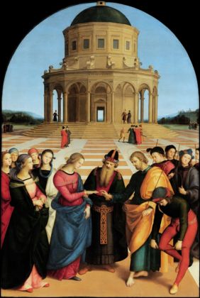Raffaello, Sposalizio della vergine, 1504, Pinacoteca di Brera, Milano © Haltadefinizione Image Bank © Pinacoteca di Brera