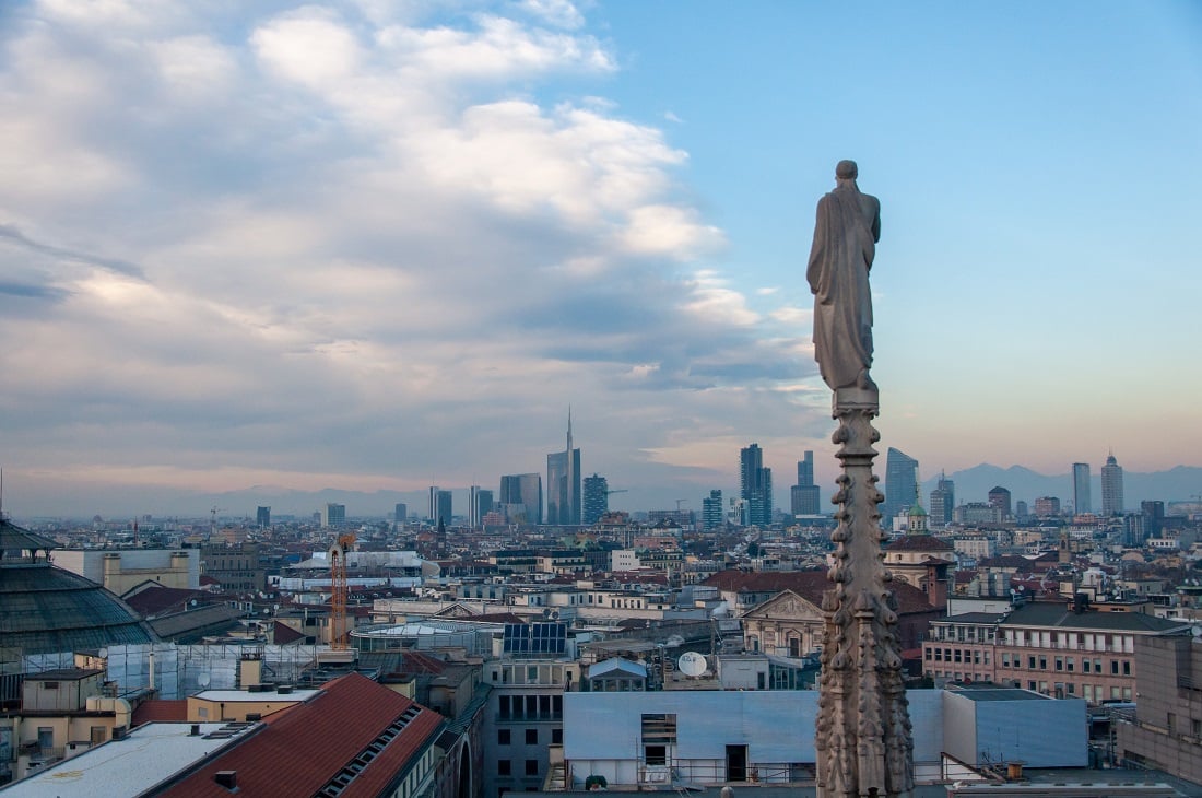 Skyline Milano dal Duomo di Milano Photo Irene Fanizza