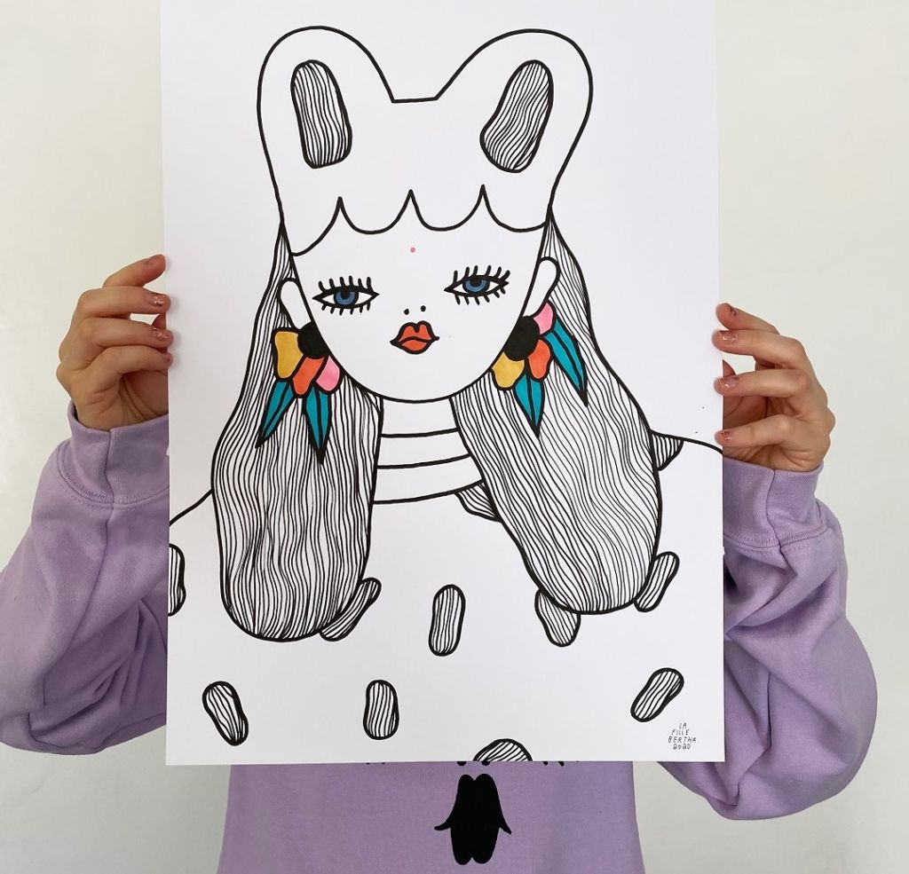 La Fille Bertha incanta con i suoi disegni ipnotici: la diretta sull’Instagram di Artribune