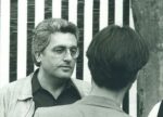 Germano Celant e, di spalle, Giulio Paolini. Genazzano, 1983