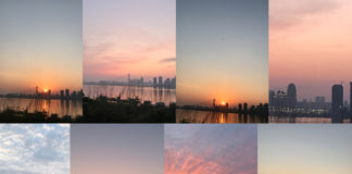 图 Un collage di tramonti di Wuhan