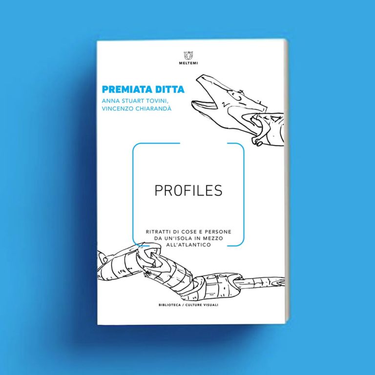 “Profiles. Ritratti di cose e persone da un'isola in mezzo all'Atlantico”. Editore Meltemi, Collana Biblioteca / Estetica e culture visuali, gennaio 2020, Milano. 75 pagine con 10 riproduzioni dei disegni in b/n su carta lucida cm. 23,5 x 46,5