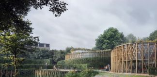 Rendering del nuovo Hans Christian Andersen Museum. Copyright Kengu Kuma architects – Cornelius Vöge architects – MASU planning