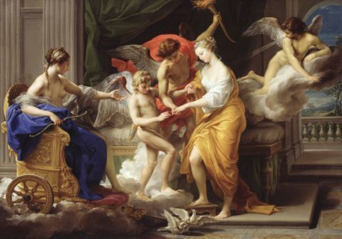 Batoni, Pompeo (1708-1787): The Marriage of Cupid and Psyche. 1756 Hamburg Hamburger Kunsthalle *** Permission for usage must be provided in writing from Scala.
