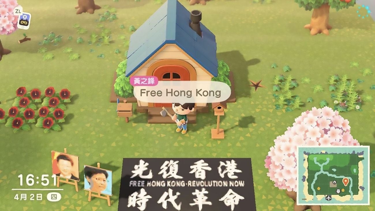Animal Crossing New Horizons di NIntendo (Joshua Wong @joshuawongcf su Twitter) 
