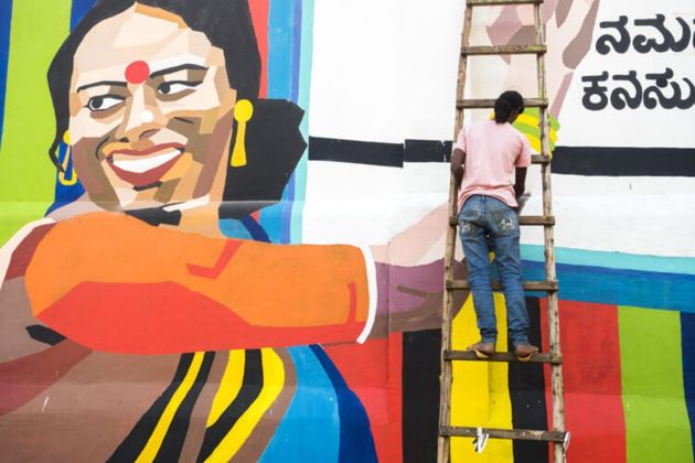 Aravani Art Project, We also have dreams, Bangalore. Photo Viktor Baskin e Kamal Sharma