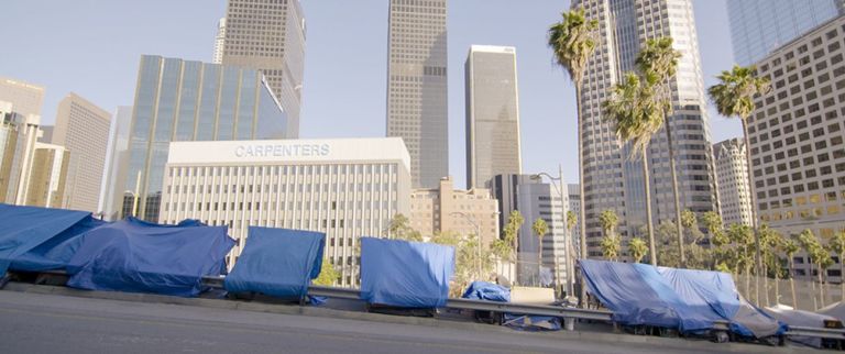 Daniel Schwartz, What It Takes to Make a Home, 2019, Tents in Los Angeles, film still